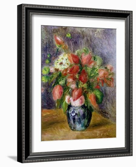 Vase of Flowers, c.1909-Pierre-Auguste Renoir-Framed Giclee Print