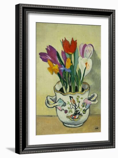 Vase of Flowers, C.1920 (Oil on Canvas)-Louis Valtat-Framed Giclee Print