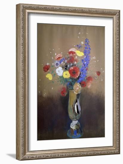 Vase of Flowers from a Field-Odilon Redon-Framed Giclee Print