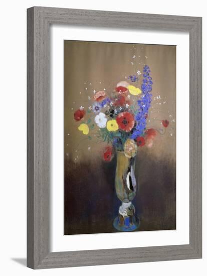 Vase of Flowers from a Field-Odilon Redon-Framed Giclee Print