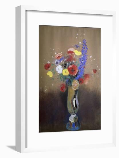 Vase of Flowers from a Field-Odilon Redon-Framed Giclee Print