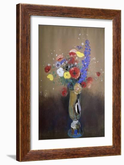 Vase of Flowers from a Field-Odilon Redon-Framed Giclee Print