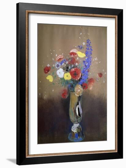 Vase of Flowers from a Field-Odilon Redon-Framed Giclee Print