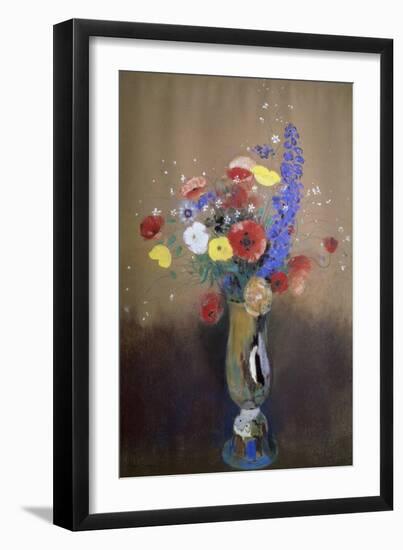 Vase of Flowers from a Field-Odilon Redon-Framed Giclee Print