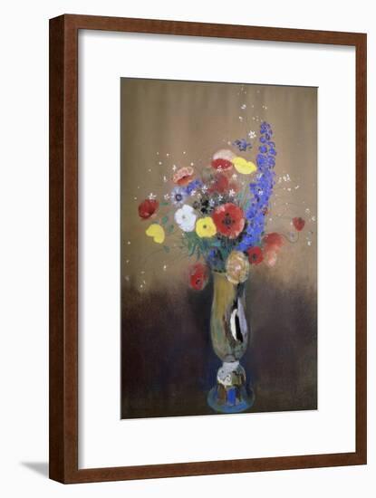 Vase of Flowers from a Field-Odilon Redon-Framed Giclee Print