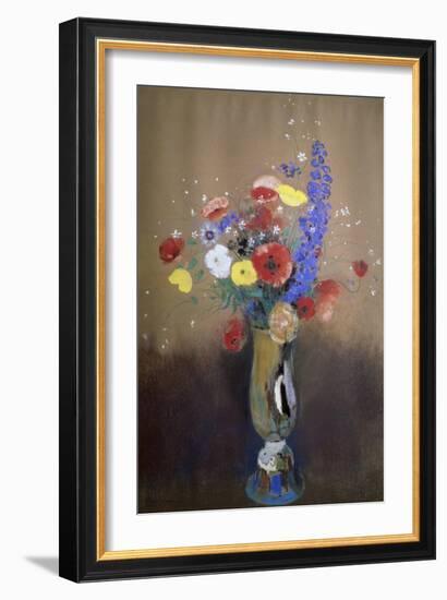 Vase of Flowers from a Field-Odilon Redon-Framed Giclee Print