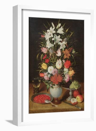 Vase of Flowers (Oil on Canvas)-Jan the Elder Brueghel-Framed Giclee Print
