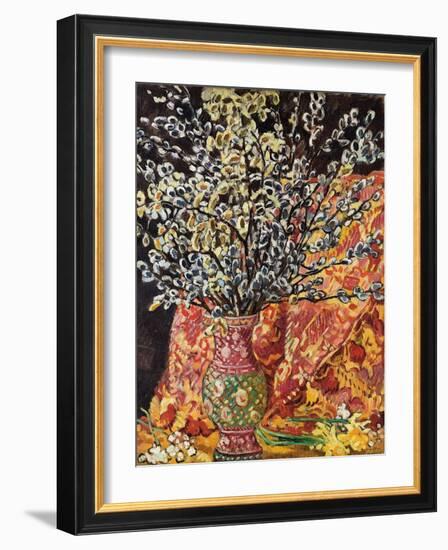 Vase of Flowers (Oil on Canvas)-Louis Valtat-Framed Giclee Print