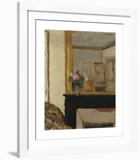 Vase of Flowers on a Mantelpiece-Edouard Vuillard-Framed Premium Giclee Print