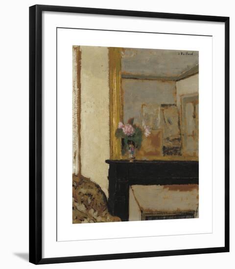 Vase of Flowers on a Mantelpiece-Edouard Vuillard-Framed Premium Giclee Print