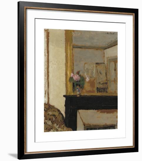 Vase of Flowers on a Mantelpiece-Edouard Vuillard-Framed Premium Giclee Print