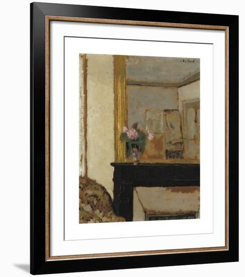 Vase of Flowers on a Mantelpiece-Edouard Vuillard-Framed Premium Giclee Print