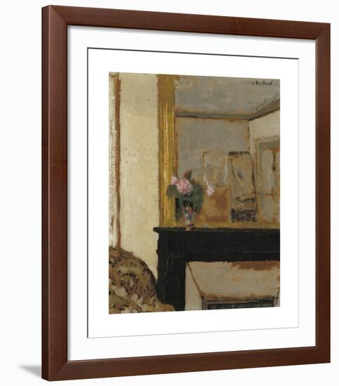 Vase of Flowers on a Mantelpiece-Edouard Vuillard-Framed Premium Giclee Print