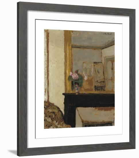 Vase of Flowers on a Mantelpiece-Edouard Vuillard-Framed Premium Giclee Print