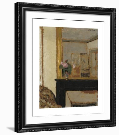 Vase of Flowers on a Mantelpiece-Edouard Vuillard-Framed Premium Giclee Print