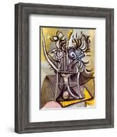 Vase of Flowers on a Table, 1969-Pablo Picasso-Framed Art Print