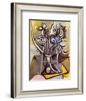 Vase of Flowers on a Table, 1969-Pablo Picasso-Framed Art Print