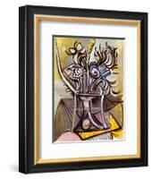 Vase of Flowers on a Table, 1969-Pablo Picasso-Framed Art Print