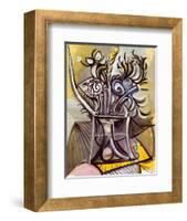 Vase of Flowers on a Table, 1969-Pablo Picasso-Framed Art Print