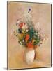 Vase of Flowers (Pink Background), c.1906-Odilon Redon-Mounted Giclee Print