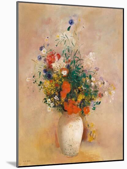 Vase of Flowers (Pink Background), c.1906-Odilon Redon-Mounted Giclee Print