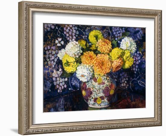 Vase of Flowers; Vase de Fleurs, 1907-Théo van Rysselberghe-Framed Giclee Print