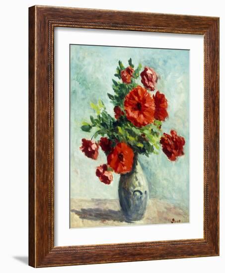 Vase of Flowers; Vase De Fleurs, 1925-1930-Maximilien Luce-Framed Giclee Print