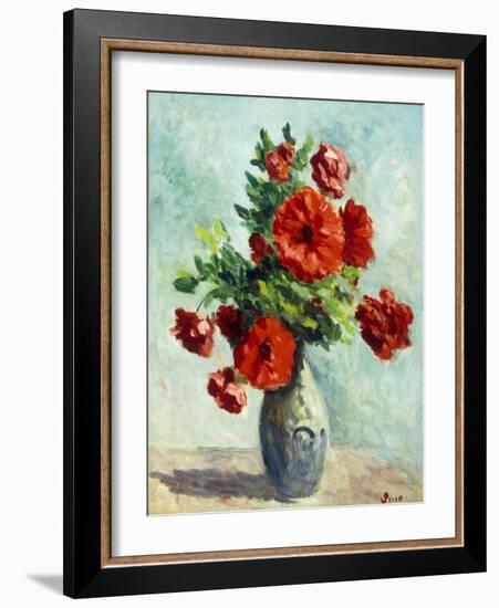 Vase of Flowers; Vase De Fleurs, 1925-1930-Maximilien Luce-Framed Giclee Print
