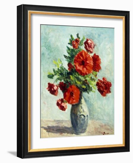 Vase of Flowers; Vase De Fleurs, 1925-1930-Maximilien Luce-Framed Giclee Print