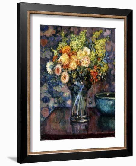 Vase of Flowers; Vase de Fleurs, c.1911-Théo van Rysselberghe-Framed Giclee Print