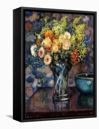 Vase of Flowers; Vase de Fleurs, c.1911-Théo van Rysselberghe-Framed Premier Image Canvas