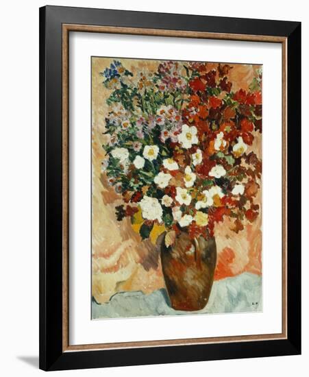 Vase of Flowers; Vase De Fleurs, C.1929 (Oil on Canvas)-Louis Valtat-Framed Giclee Print