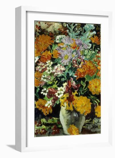 Vase of Flowers; Vase De Fleurs, C.1930 (Oil on Canvas)-Louis Valtat-Framed Giclee Print