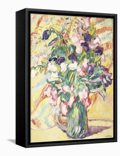 Vase of Flowers; Vase De Fleurs, (Oil on Canvas)-Louis Valtat-Framed Premier Image Canvas