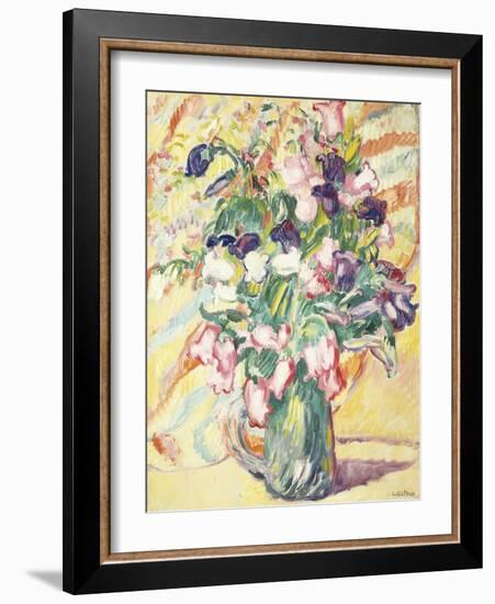 Vase of Flowers; Vase De Fleurs, (Oil on Canvas)-Louis Valtat-Framed Giclee Print