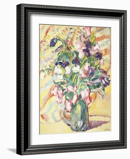 Vase of Flowers; Vase De Fleurs, (Oil on Canvas)-Louis Valtat-Framed Giclee Print