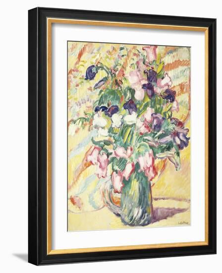 Vase of Flowers; Vase De Fleurs, (Oil on Canvas)-Louis Valtat-Framed Giclee Print