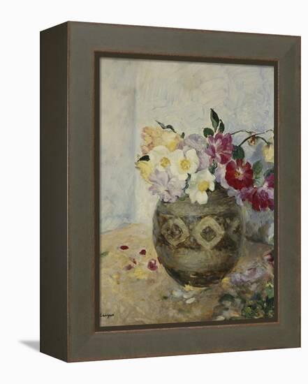 Vase of Flowers; Vase De Fleurs-Henri Lebasque-Framed Premier Image Canvas