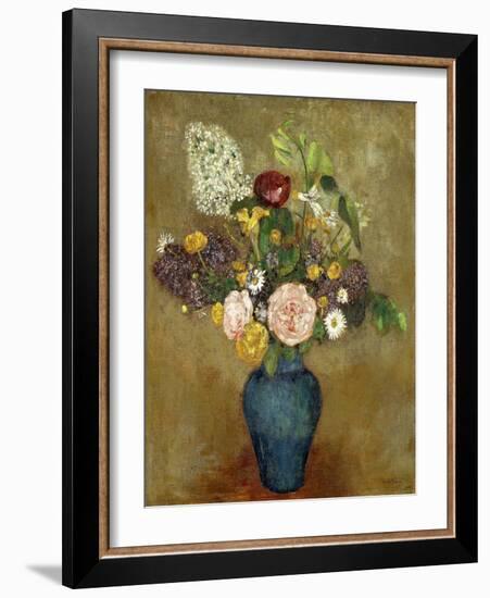 Vase of Flowers; Vase De Fleurs-Odilon Redon-Framed Giclee Print