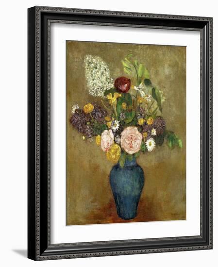 Vase of Flowers; Vase De Fleurs-Odilon Redon-Framed Giclee Print