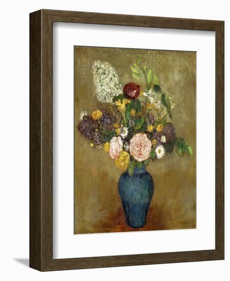 Vase of Flowers; Vase De Fleurs-Odilon Redon-Framed Giclee Print