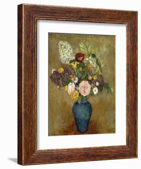 Vase of Flowers; Vase De Fleurs-Odilon Redon-Framed Giclee Print