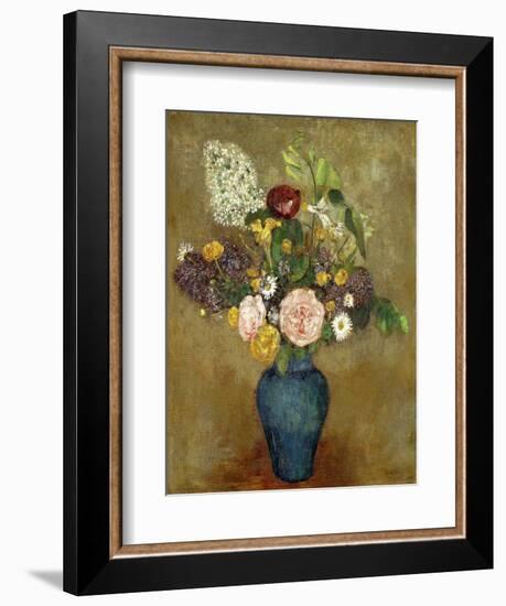 Vase of Flowers; Vase De Fleurs-Odilon Redon-Framed Giclee Print