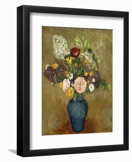 Vase of Flowers; Vase De Fleurs-Odilon Redon-Framed Giclee Print