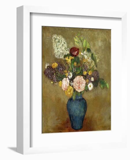 Vase of Flowers; Vase De Fleurs-Odilon Redon-Framed Giclee Print