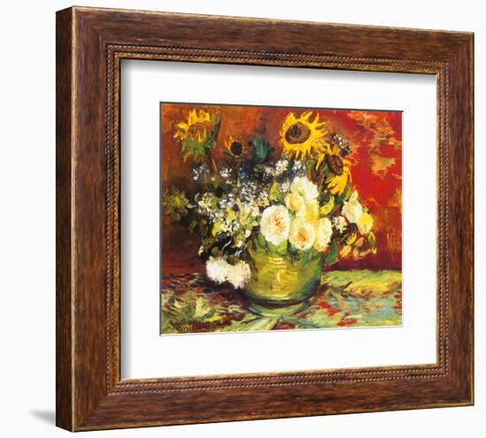 Vase of Flowers-Vincent van Gogh-Framed Art Print