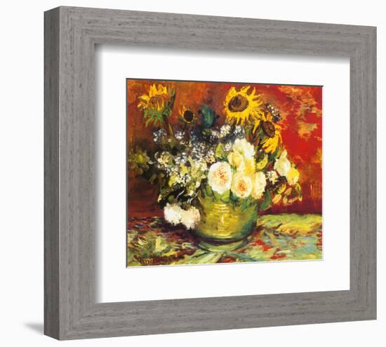 Vase of Flowers-Vincent van Gogh-Framed Art Print