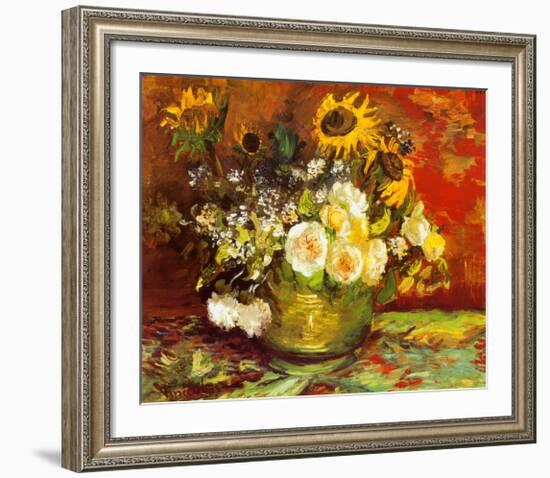 Vase of Flowers-Vincent van Gogh-Framed Art Print