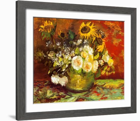 Vase of Flowers-Vincent van Gogh-Framed Art Print