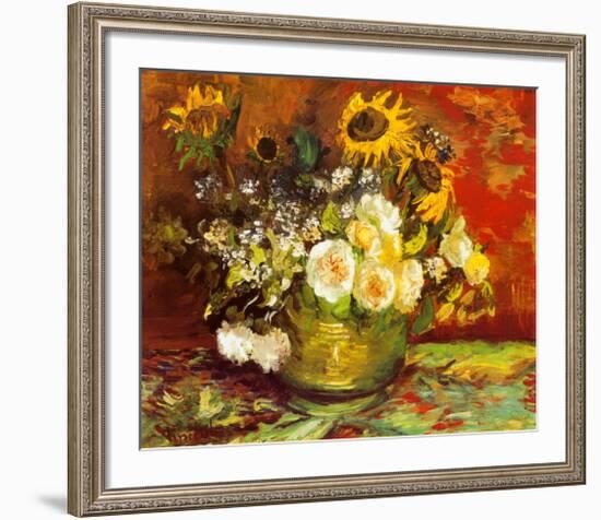 Vase of Flowers-Vincent van Gogh-Framed Art Print